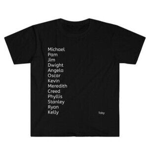 The Office Names T Shirt Black Funny NBC Michael Scott, Dwight Schrute